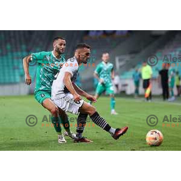 Vicko Ševelj in action during Prva Liga Telemach 2023/2024 football match between Olimpija and Radomlje in Ljubljana, Slovenia on October 8, 2023. Foto: Filip Barbalic