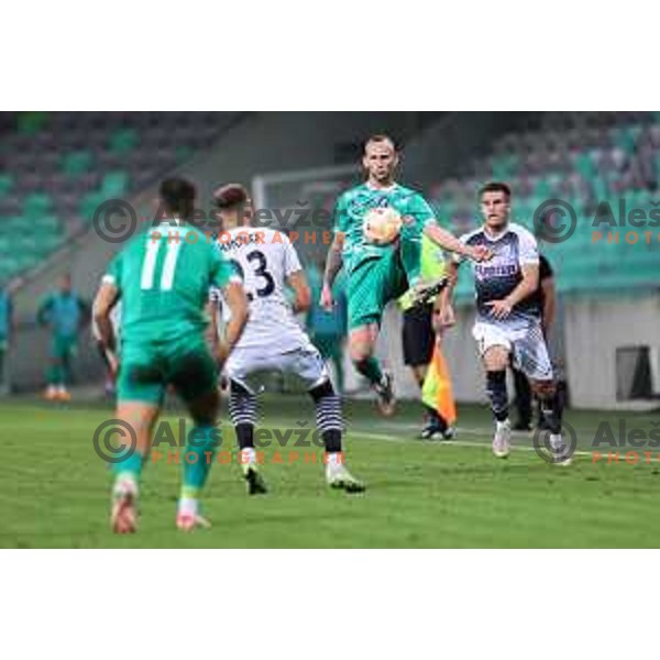 Aljaz Krefl in action during Prva Liga Telemach 2023/2024 football match between Olimpija and Radomlje in Ljubljana, Slovenia on October 8, 2023. Foto: Filip Barbalic