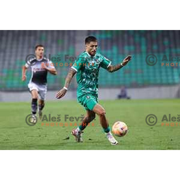 Rui Pedro Da Silva E Sousa in action during Prva Liga Telemach 2023/2024 football match between Olimpija and Radomlje in Ljubljana, Slovenia on October 8, 2023. Foto: Filip Barbalic