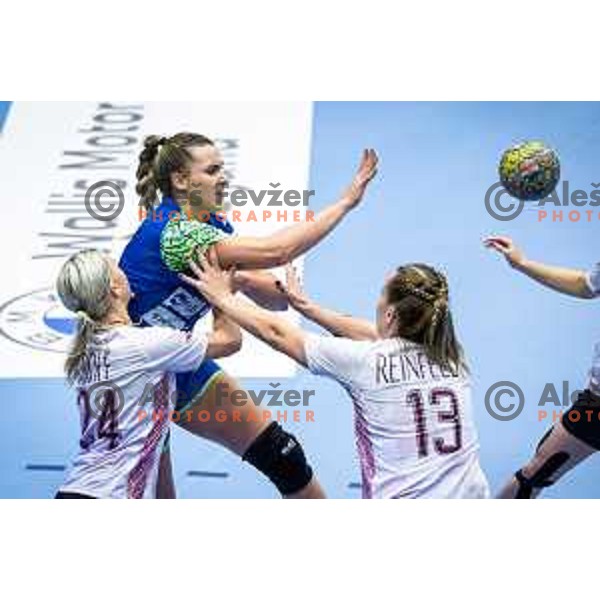 in action during Women’s Euro 2024 qualifications handball match between Slovenia and Latvia in Dvorana Golovec, Celje, Slovenia on October 11, 2023. Photo: Jure Banfi