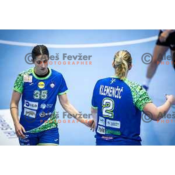 in action during Women’s Euro 2024 qualifications handball match between Slovenia and Latvia in Dvorana Golovec, Celje, Slovenia on October 11, 2023. Photo: Jure Banfi