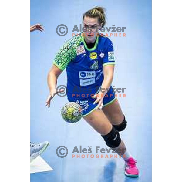 Erin Novak in action during Women’s Euro 2024 qualifications handball match between Slovenia and Latvia in Dvorana Golovec, Celje, Slovenia on October 11, 2023. Photo: Jure Banfi