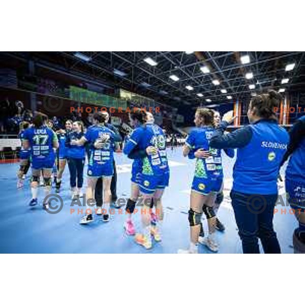 in action during Women’s Euro 2024 qualifications handball match between Slovenia and Latvia in Dvorana Golovec, Celje, Slovenia on October 11, 2023. Photo: Jure Banfi