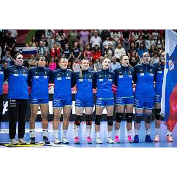 in action during Women’s Euro 2024 qualifications handball match between Slovenia and Latvia in Dvorana Golovec, Celje, Slovenia on October 11, 2023. Photo: Jure Banfi