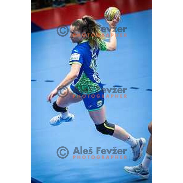 in action during Women’s Euro 2024 qualifications handball match between Slovenia and Latvia in Dvorana Golovec, Celje, Slovenia on October 11, 2023. Photo: Jure Banfi