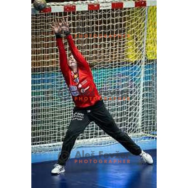 Maja Vojnovic in action during Women’s Euro 2024 qualifications handball match between Slovenia and Latvia in Dvorana Golovec, Celje, Slovenia on October 11, 2023. Photo: Jure Banfi