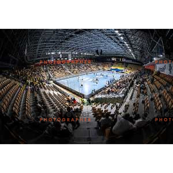 Venue during 1.NLB league handball match between Celje Pivovarna Lasko and Gorenje Velenje in Dvorana Zlatorog, Celje, Slovenia on October 14, 2023. Photo: Jure Banfi