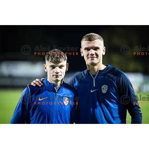 Srdan Kuzmic and Anel Zulic during U21 Slovenia training on Fazanerija, Murska Sobota, Slovenia on October 16, 2023. Photo: Jure Banfi