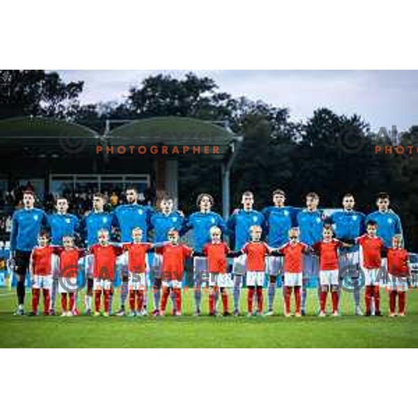 in action during 2025 UEFA European U21 Championship qualifications football match between Slovenia and Austria in Fazanerija, Murska Sobota, Slovenia on October 16, 2023. Photo: Jure Banfi