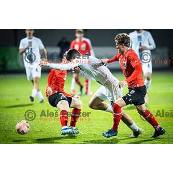 in action during 2025 UEFA European U21 Championship qualifications football match between Slovenia and Austria in Fazanerija, Murska Sobota, Slovenia on October 16, 2023. Photo: Jure Banfi