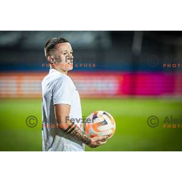 in action during 2025 UEFA European U21 Championship qualifications football match between Slovenia and Austria in Fazanerija, Murska Sobota, Slovenia on October 16, 2023. Photo: Jure Banfi