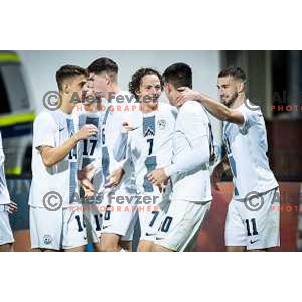 in action during 2025 UEFA European U21 Championship qualifications football match between Slovenia and Austria in Fazanerija, Murska Sobota, Slovenia on October 17, 2023. Photo: Jure Banfi