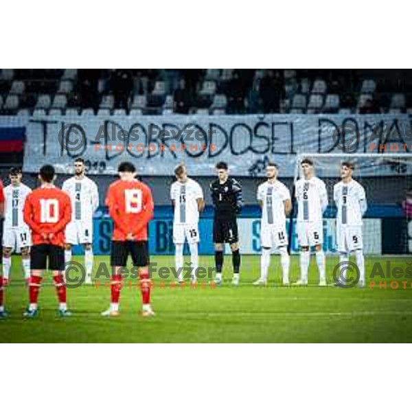 Tio Cipot in action during 2025 UEFA European U21 Championship qualifications football match between Slovenia and Austria in Fazanerija, Murska Sobota, Slovenia on October 16, 2023. Photo: Jure Banfi