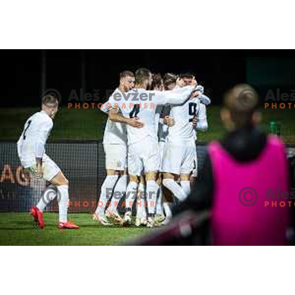 in action during 2025 UEFA European U21 Championship qualifications football match between Slovenia and Austria in Fazanerija, Murska Sobota, Slovenia on October 17, 2023. Photo: Jure Banfi