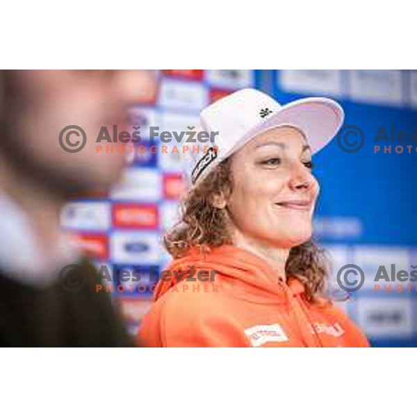 Ilka Stuhec during press conference in Hotel Arena, Maribor, Slovenia on October 19, 2023. Photo: Jure Banfi