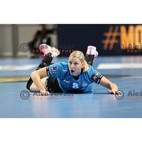 Tamara Mavsar in action during EHF Champions League Women handball match between Krim Mercator (SLO) and Vipers Kristiansand (NOR) in Ljubljana, Slovenia on October 21, 2023. Foto: Filip Barbalic