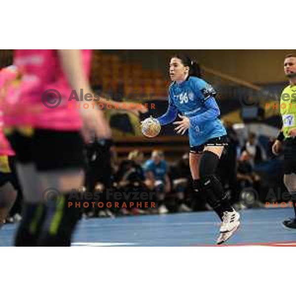 Itana Grbic in action during EHF Champions League Women handball match between Krim Mercator (SLO) and Vipers Kristiansand (NOR) in Ljubljana, Slovenia on October 21, 2023. Foto: Filip Barbalic