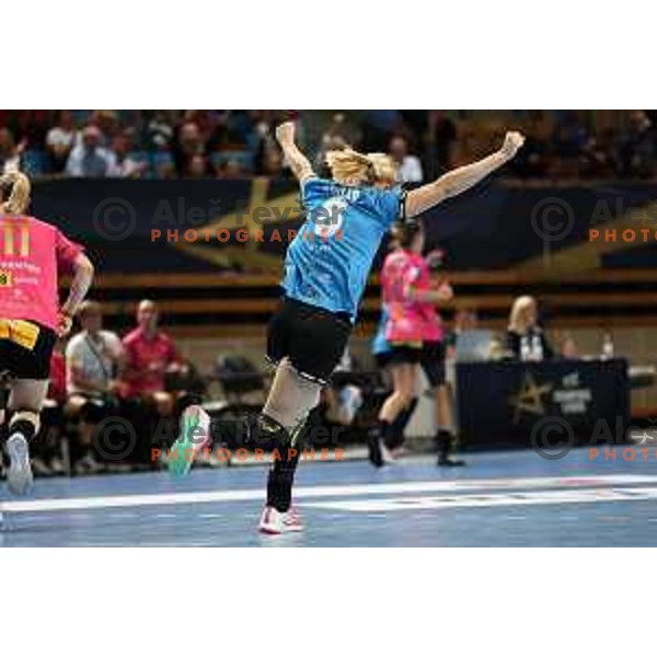 Tamara Mavsar in action during EHF Champions League Women handball match between Krim Mercator (SLO) and Vipers Kristiansand (NOR) in Ljubljana, Slovenia on October 21, 2023. Foto: Filip Barbalic