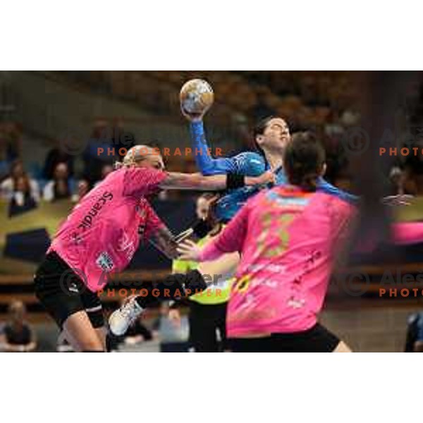 Itana Grbic in action during EHF Champions League Women handball match between Krim Mercator (SLO) and Vipers Kristiansand (NOR) in Ljubljana, Slovenia on October 21, 2023. Foto: Filip Barbalic