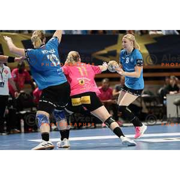 Tamara Mavsar in action during EHF Champions League Women handball match between Krim Mercator (SLO) and Vipers Kristiansand (NOR) in Ljubljana, Slovenia on October 21, 2023. Foto: Filip Barbalic