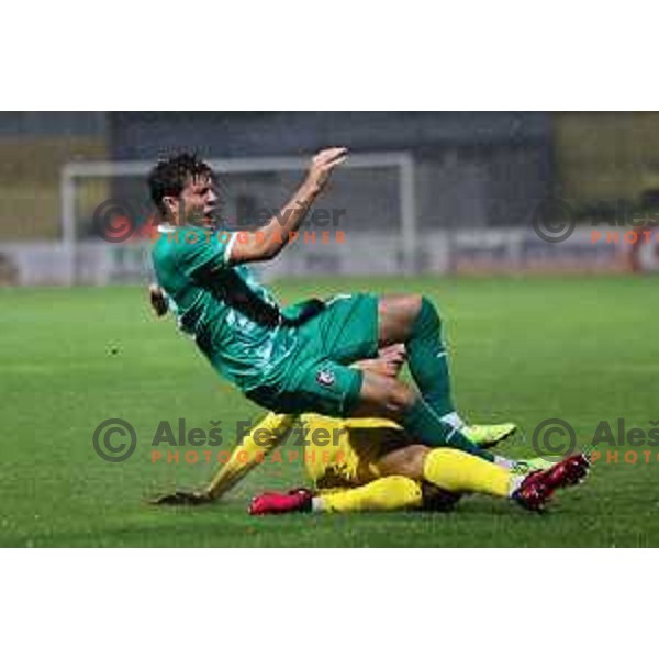 Marko Brest in action during Prva Liga Telemach 2023/2024 football match between Domzale and Olimpija in Domzale, Slovenia on October 21, 2023. Foto: Filip Barbalic