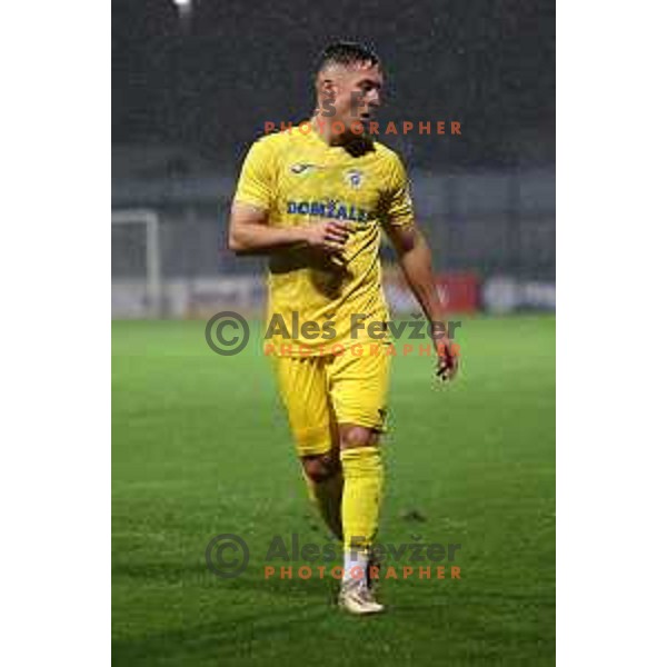 Sacha Marasovic in action during Prva Liga Telemach 2023/2024 football match between Domzale and Olimpija in Domzale, Slovenia on October 21, 2023. Foto: Filip Barbalic