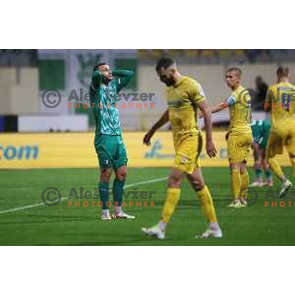 Saar Fadida in action during Prva Liga Telemach 2023/2024 football match between Domzale and Olimpija in Domzale, Slovenia on October 21, 2023. Foto: Filip Barbalic