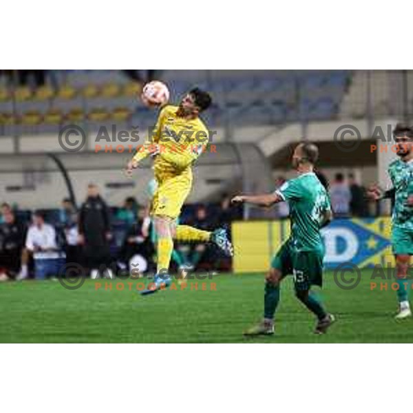 Nick Perc in action during Prva Liga Telemach 2023/2024 football match between Domzale and Olimpija in Domzale, Slovenia on October 21, 2023. Foto: Filip Barbalic