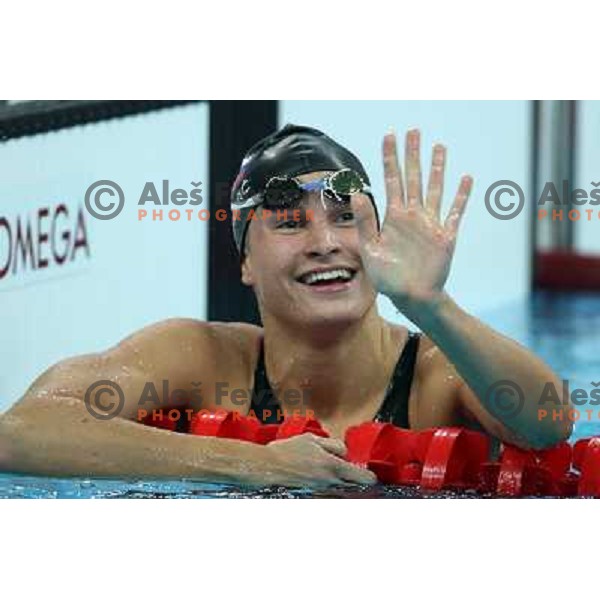 Sara Isakovic (SLO) competes in 200 meters freestyle at a swimming competition during Olympic Games in Beijing, China on August 11, 2008