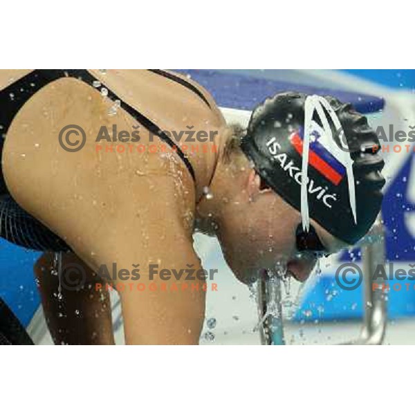 Sara Isakovic (SLO) competes in 200 meters freestyle at a swimming competition during Olympic Games in Beijing, China on August 11, 2008