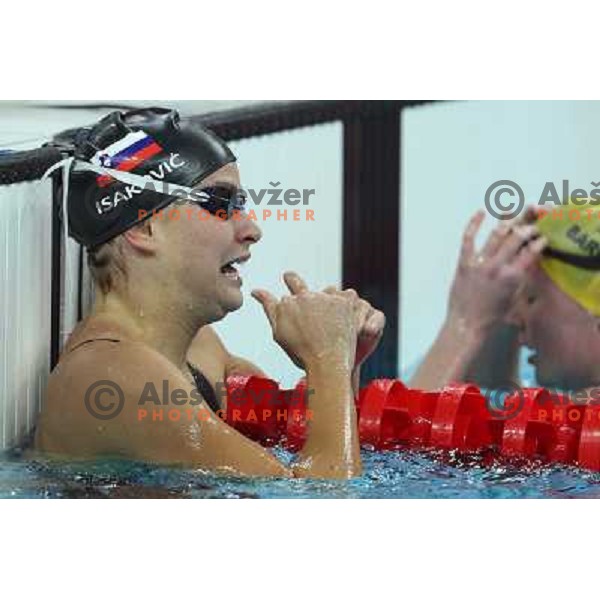 Sara Isakovic (SLO) competes in 200 meters freestyle at a swimming competition during Olympic Games in Beijing, China on August 11, 2008