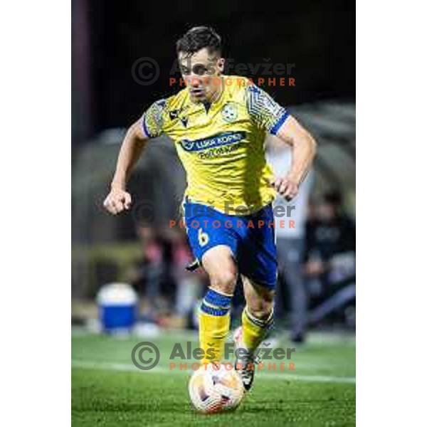 Luka Vesner Ticic in action during Prva liga Telemach football match between Mura and Koper in Fazanerija, Murska Sobota, Slovenia on October 22, 2023. Photo: Jure Banfi