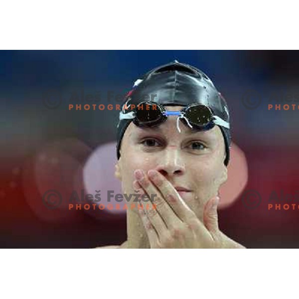 Sara Isakovic (SLO) competes in 200 meters freestyle at a swimming competition during Olympic Games in Beijing, China on August 11, 2008