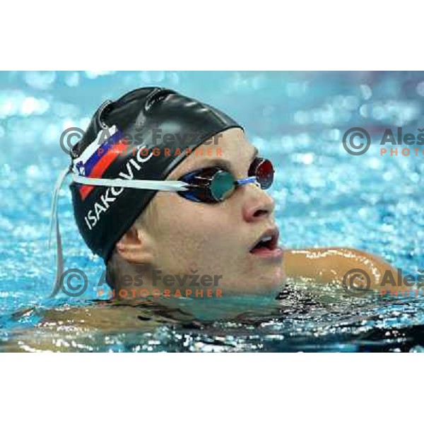 Sara Isakovic (SLO) competes in 200 meters freestyle at a swimming competition during Olympic Games in Beijing, China on August 11, 2008