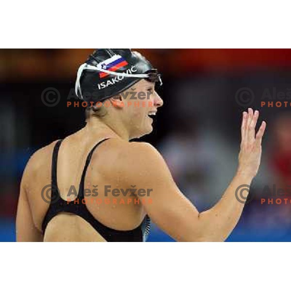 Sara Isakovic (SLO) competes in 200 meters freestyle at a swimming competition during Olympic Games in Beijing, China on August 11, 2008