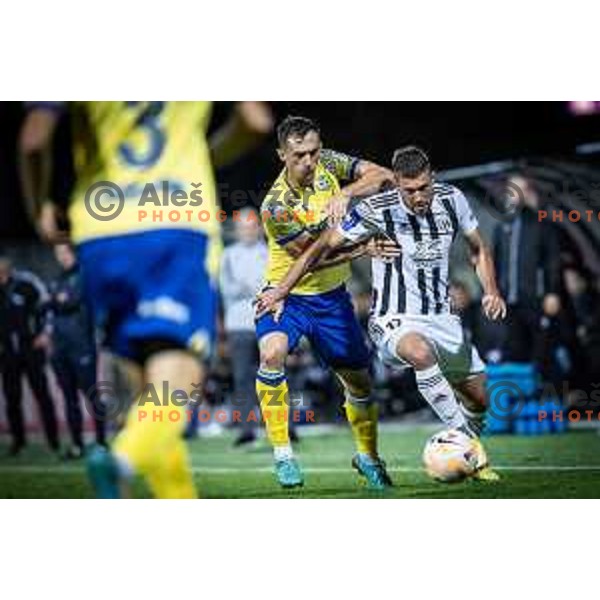 Amadej Marosa in action during Prva liga Telemach football match between Mura and Koper in Fazanerija, Murska Sobota, Slovenia on October 22, 2023. Photo: Jure Banfi