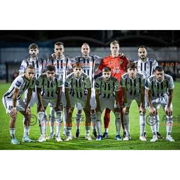 Mura starting eleven during Prva liga Telemach football match between Mura and Koper in Fazanerija, Murska Sobota, Slovenia on October 22, 2023. Photo: Jure Banfi