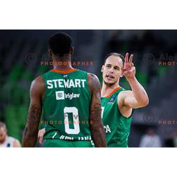 Klemen Prepelic in action during BKT EuroCup 2023-2024 regular season basketball match between Cedevita Olimpija (SLO) and Prometej Slobozhanske (UKR) in Ljubljana, Slovenia on October 25, 2023