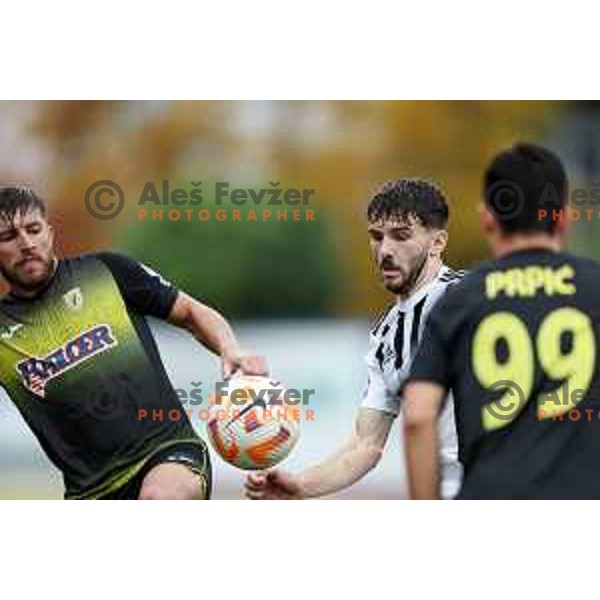 Dardan Shabanhaxhaj in action during Prva liga Telemach 2023/2024 football match between Radomlje and Mura in Domzale, Slovenia on October 29, 2023