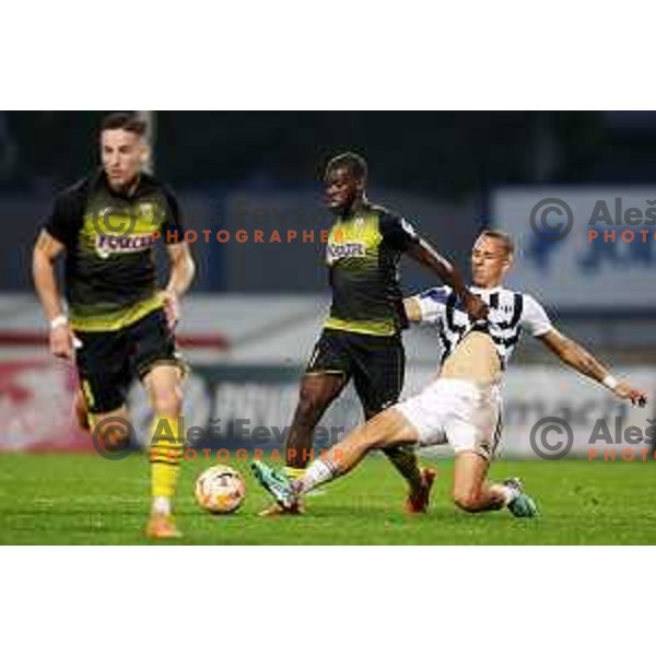 during Prva liga Telemach 2023/2024 football match between Radomlje and Mura in Domzale, Slovenia on October 29, 2023
