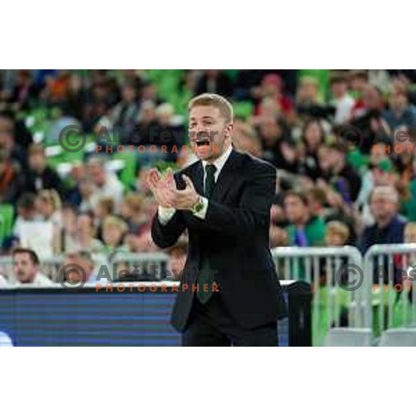 Andrea Turchetto in action during ABA League 2023-2024 regular season basketball match between Cedevita Olimpija and Borac in Ljubljana, Slovenia on November 4, 2023