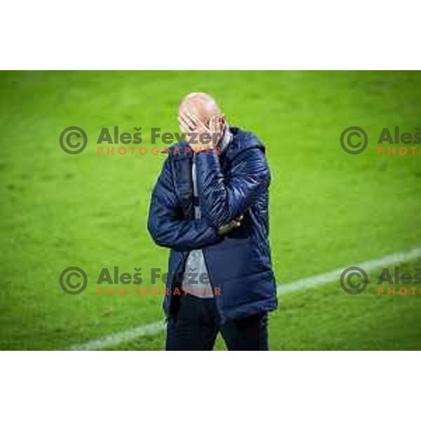 Damir Krznar, head coach of Celje during Prva liga Telemach football match between Celje and Olimpija in Stadion z’dezele, Celje, Slovenia on November 5, 2023. Photo: Jure Banfi