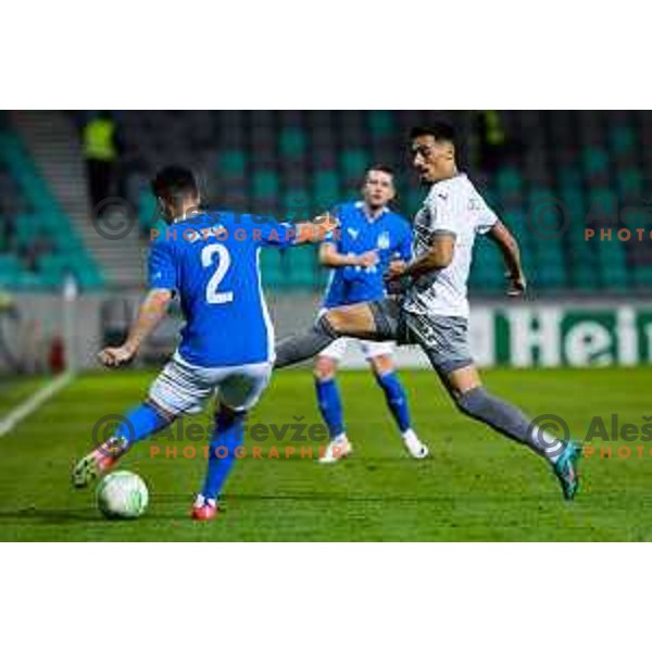 Jorge Dos Santos Silva of NK Olimpija Ljubljana (SLO) in action during UEFA Europa Conference League match between NK Olimpija Ljubljana (SLO) and Ki Klaksvik (FRO) in Stozice Stadium, Ljubljana, Slovenia on November 9 , 2023