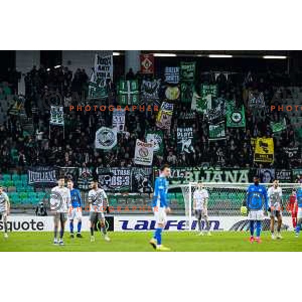 Green Dragons in action during UEFA Europa Conference League match between NK Olimpija Ljubljana (SLO) and Ki Klaksvik (FRO) in Stozice Stadium, Ljubljana, Slovenia on November 9 , 2023