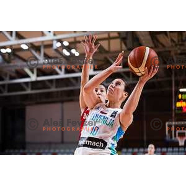 Tina Jakovina of Slovenia in action during FIBA Women’s EuroBasket Qualifiers match between national teams of Slovenia and Bulgaria, Kodeljevo Hall on November 12, Ljubljana, Slovenia.
