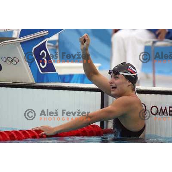 Sara Isakovic (SLO) won silver olympic medal in swimming at 200 meters freestyle in Beijing, China 13.8.2008 