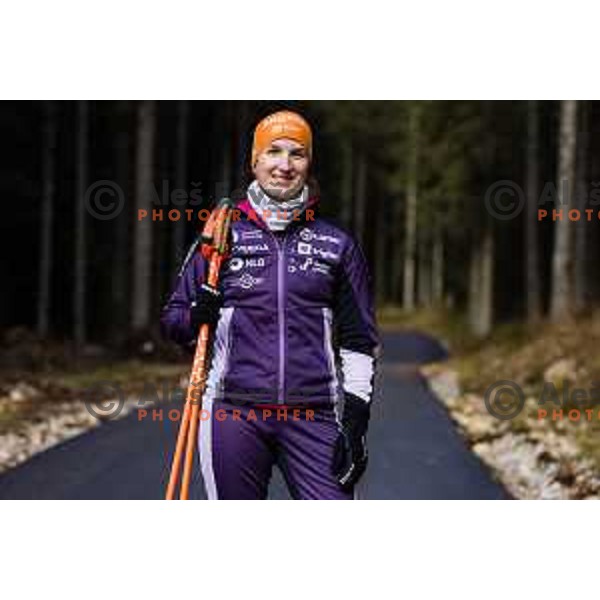 Ziva Klemencic during practice session prior to IBU Season 2023/24 at Pokljuka, Slovenia on November 20, 2023
