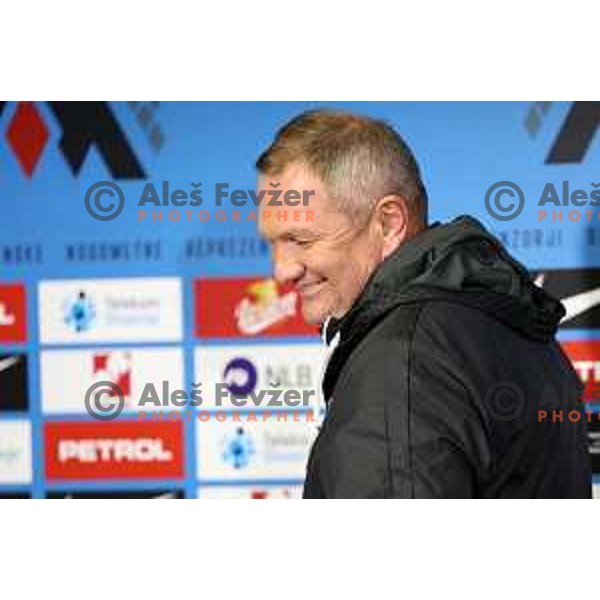Matjaz Kek, head coach of Slovenia at press conference after EURO 2024 Qualifiers between Slovenia and Kazakhstan in Ljubljana, Slovenia on November 20, 2023