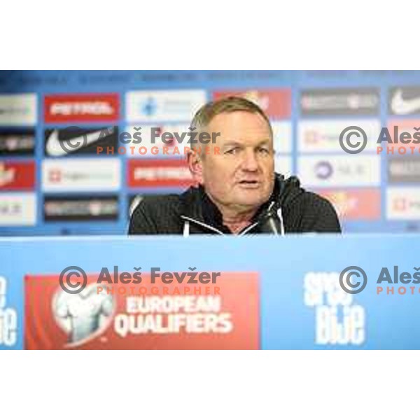 Matjaz Kek, head coach of Slovenia at press conference after EURO 2024 Qualifiers between Slovenia and Kazakhstan in Ljubljana, Slovenia on November 20, 2023