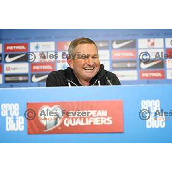 Matjaz Kek, head coach of Slovenia at press conference after EURO 2024 Qualifiers between Slovenia and Kazakhstan in Ljubljana, Slovenia on November 20, 2023
